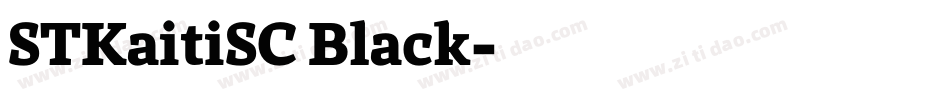 STKaitiSC Black字体转换